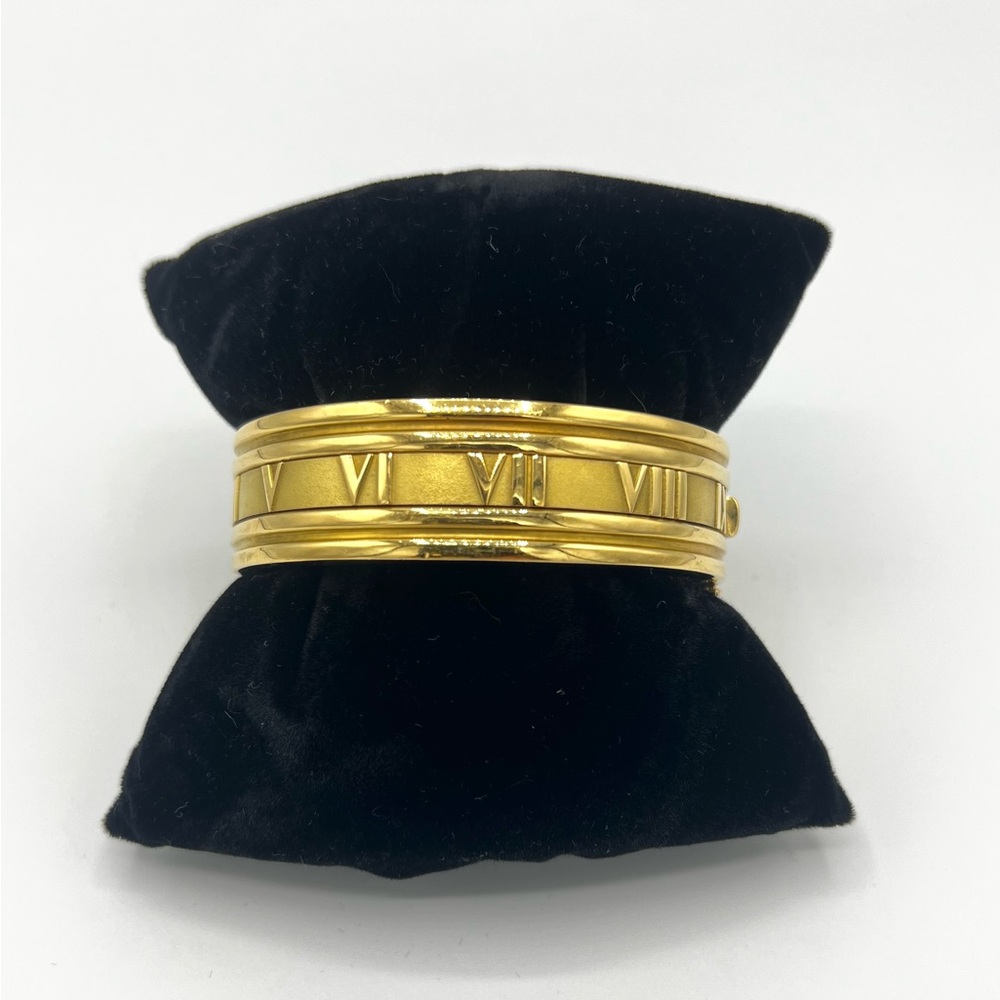 RARE Tiffany & Co. 18K Yellow Gold Thick Atlas Bangle Cuff Bracelet - Picture 5 of 11